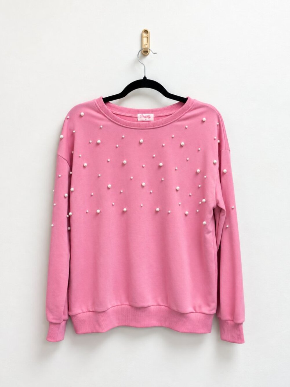 Pink Lily Pearl Pullover Sweater